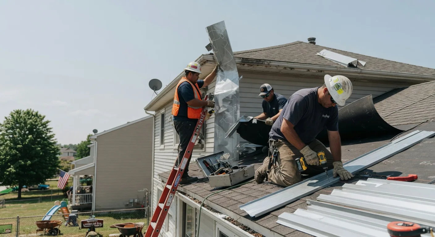 Storm Damage Metal Roof Repair in Youngwood, PA